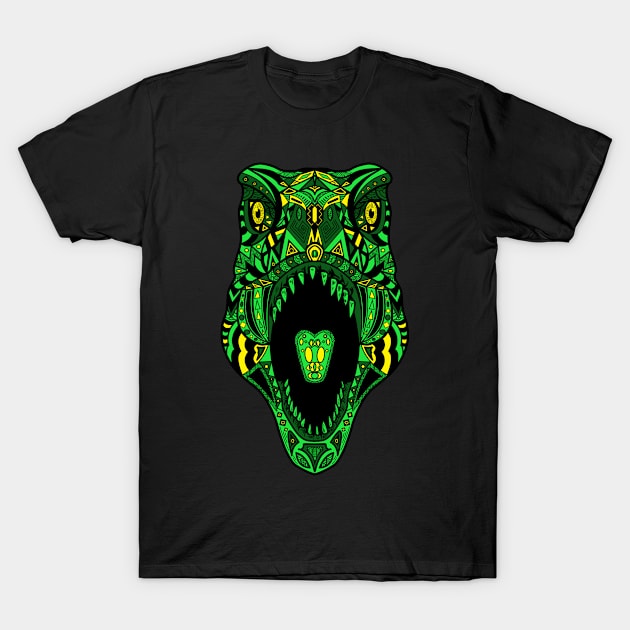 Jurasic Ornate T-Shirt by polkamdesign